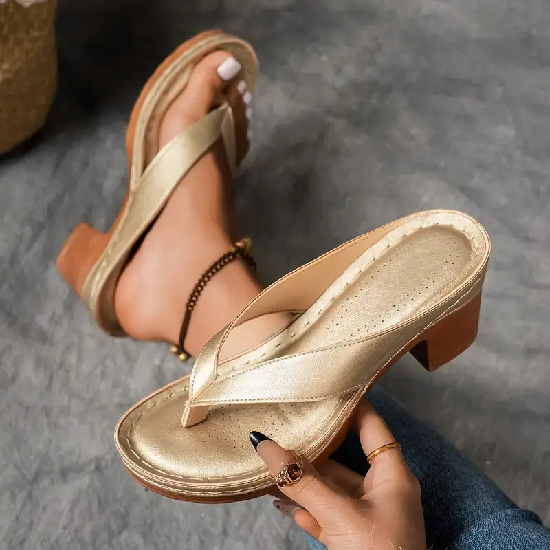 Abigail Collection | Black Block Heel Sandals with Ergonomic Footbed | Stylish Comfort for All-Day Wear