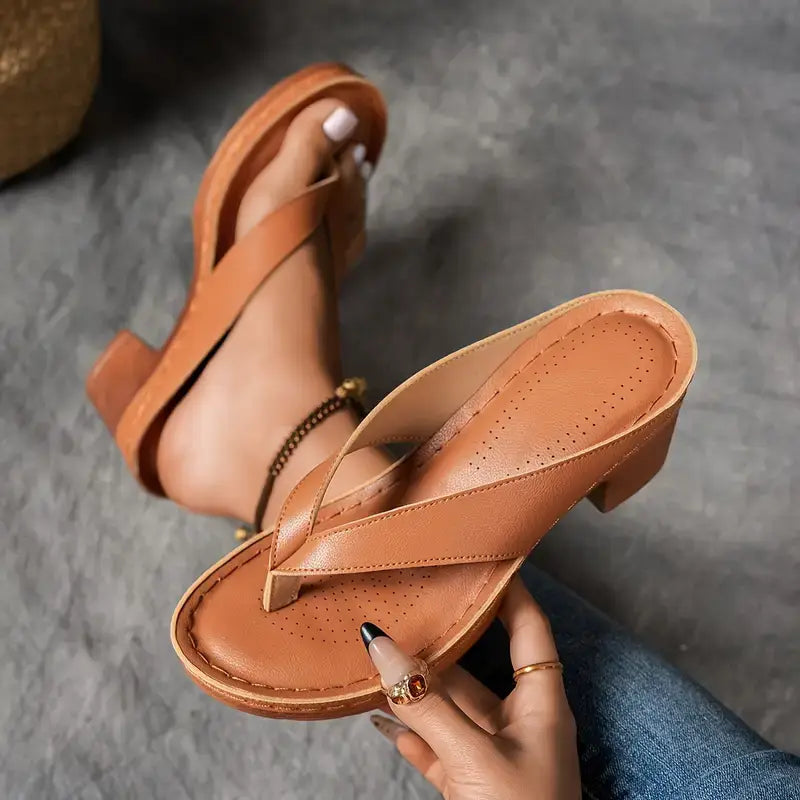 Abigail Collection | Black Block Heel Sandals with Ergonomic Footbed | Stylish Comfort for All-Day Wear