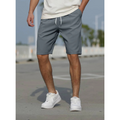 Casual Fit | Men's Shorts with Adjustable Drawstring | Knee-Length Cotton Blend for Summer Comfort