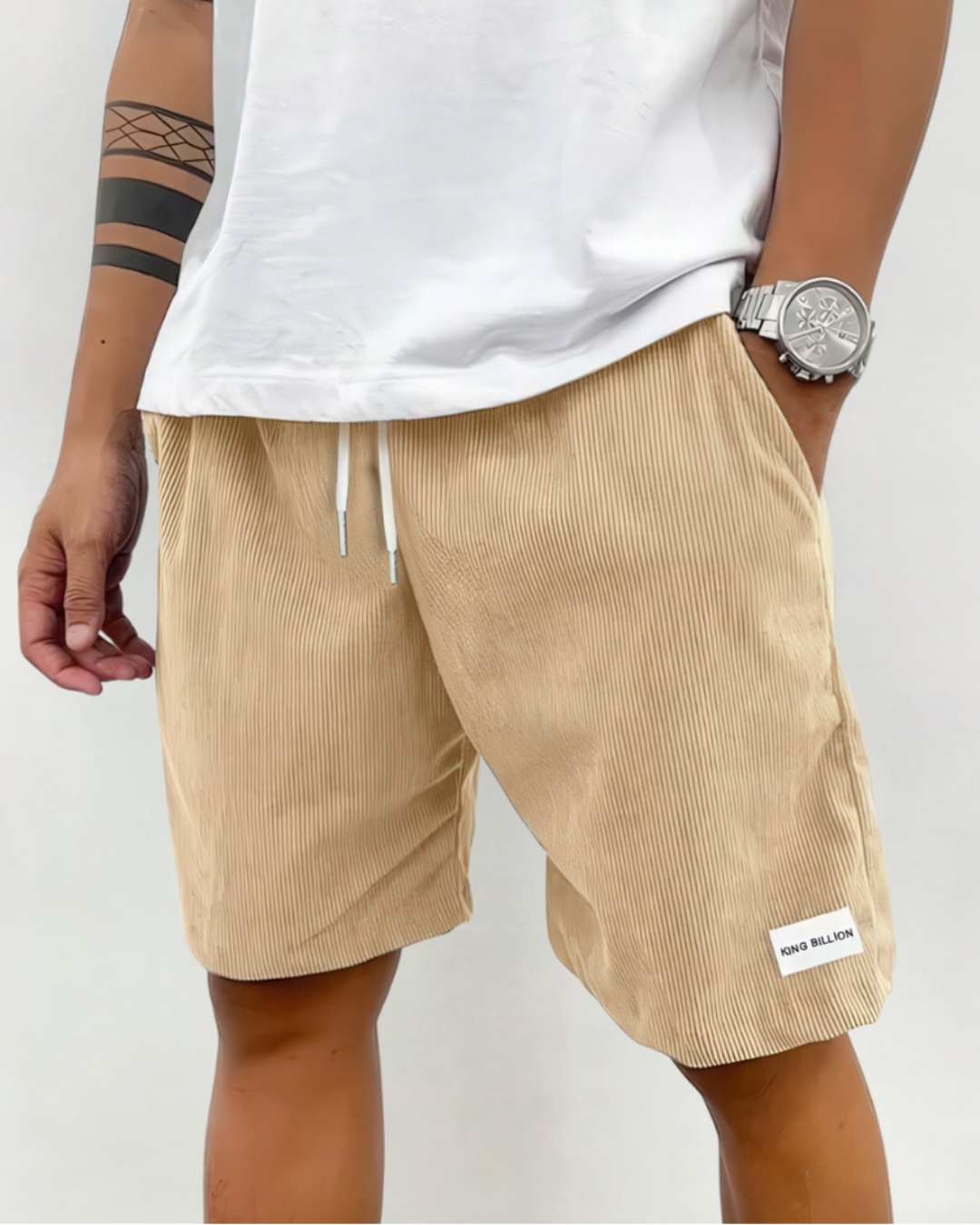 ComfortWear | Men's Shorts with Adjustable Drawstring & Textured Finish | Relaxed Fit for Everyday Comfort