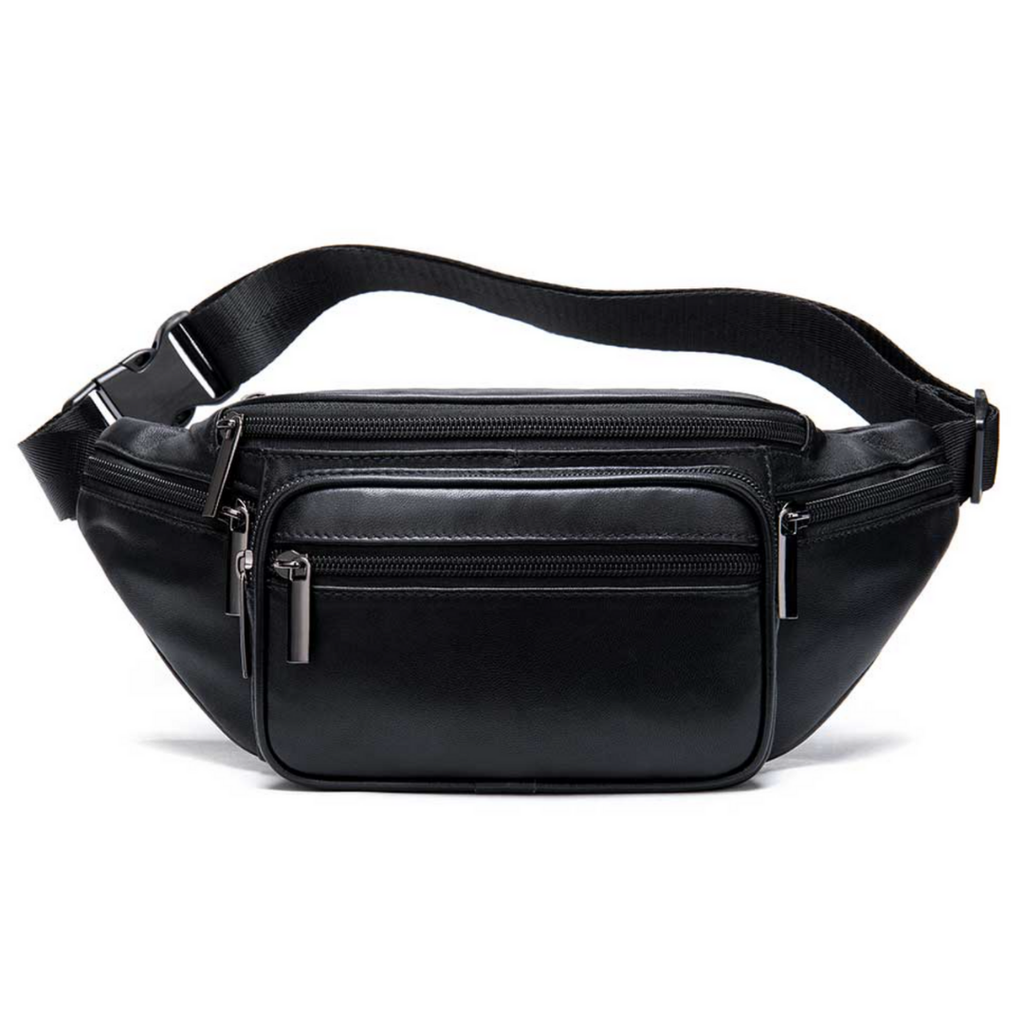 Genuine Leather | Men's Crossbody Bag - Multiple Compartments & Adjustable Strap