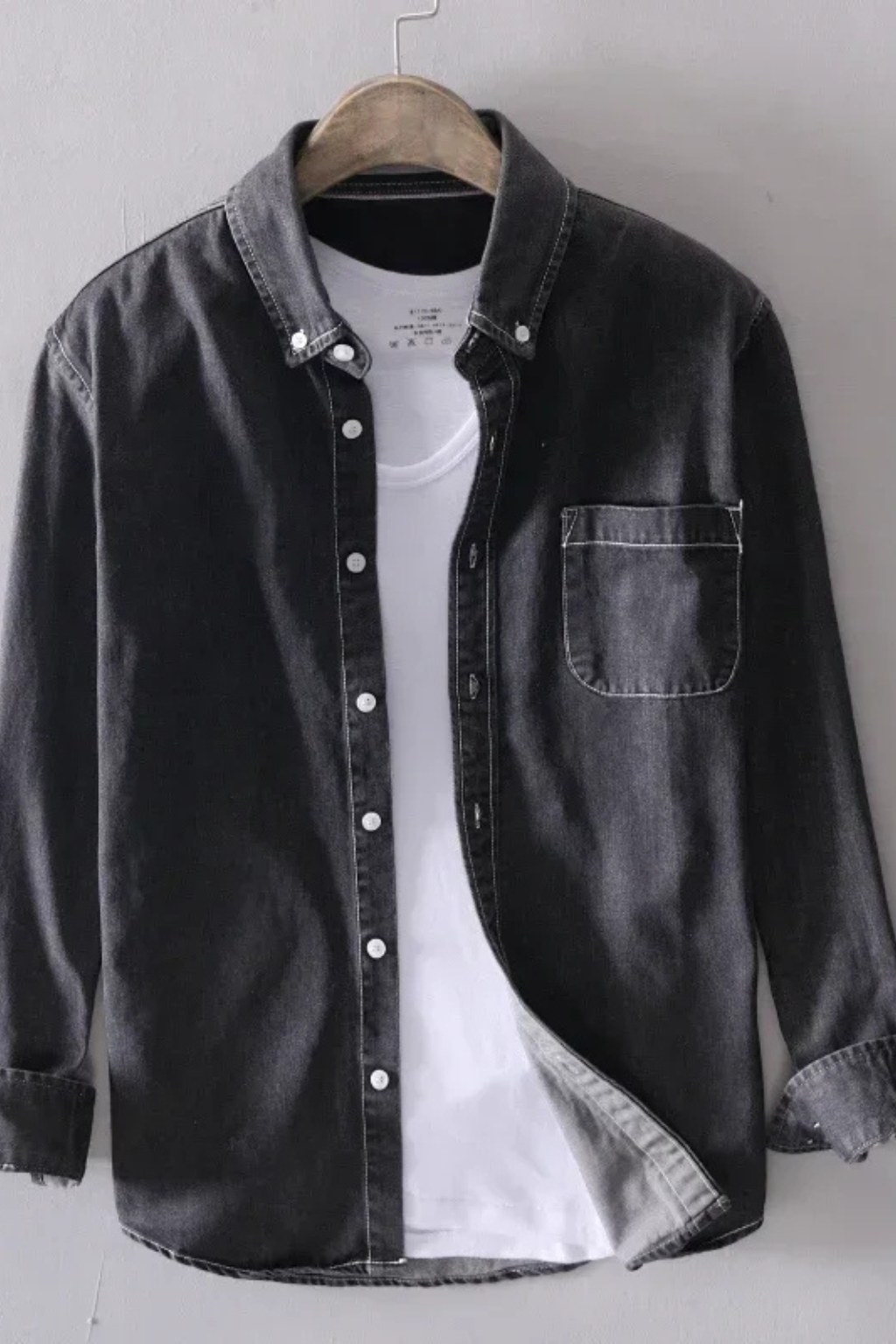 Lucas | Men's Shirt - Casual Button Down Denim in Light Wash