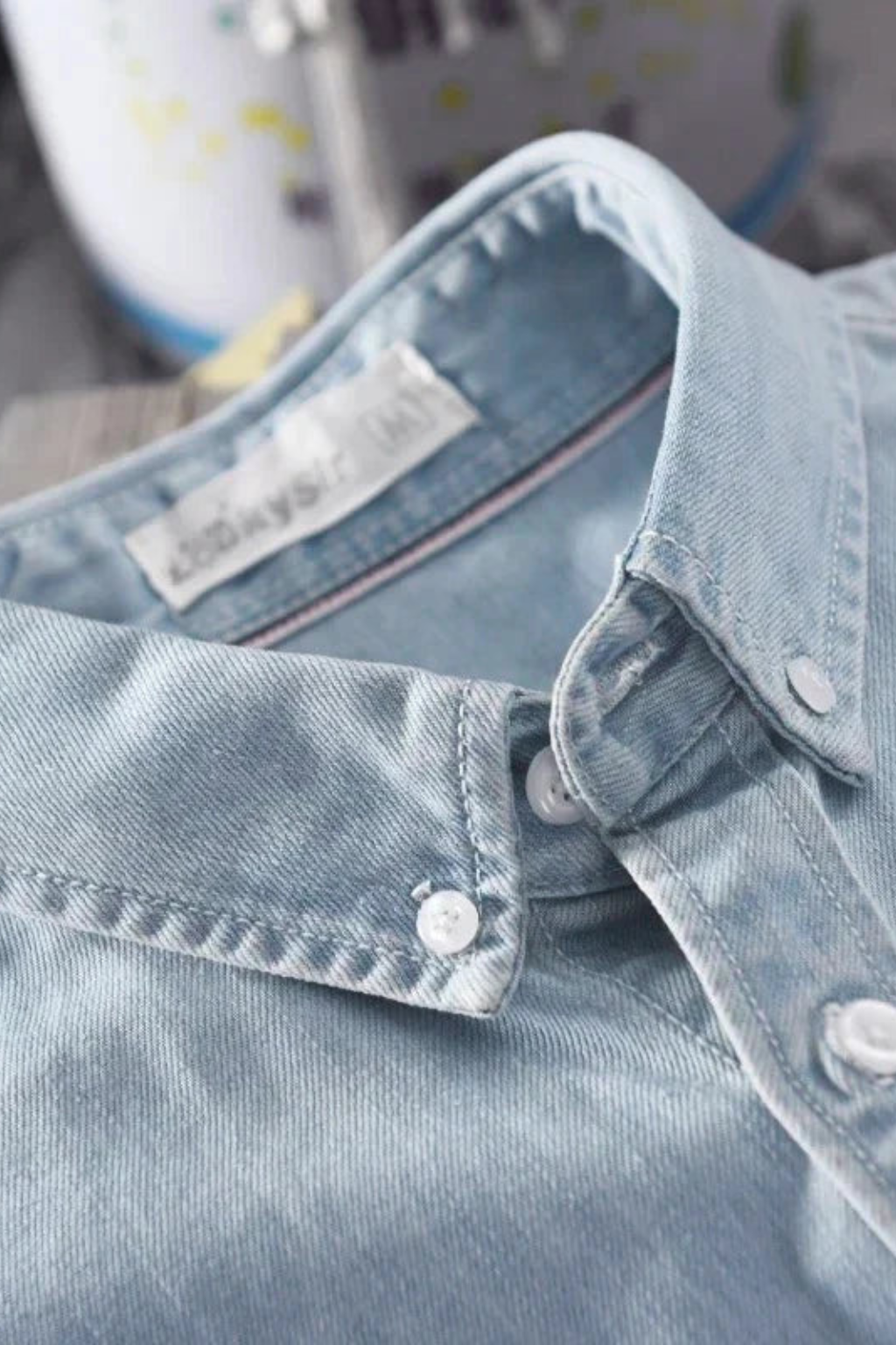 Lucas | Men's Shirt - Casual Button Down Denim in Light Wash