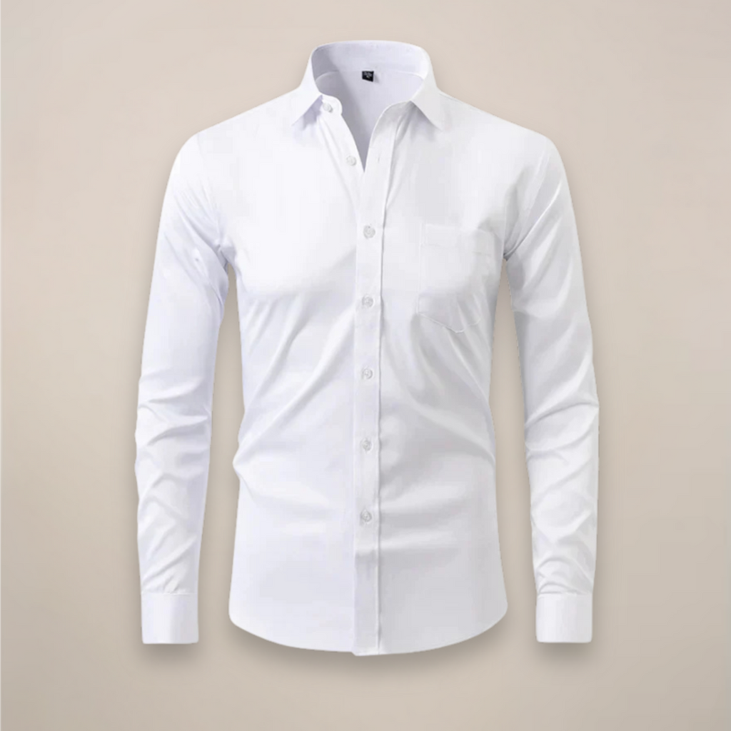 Men's Dress Shirts – Long-Sleeved Structured Fit Wrinkle-Free Fabric