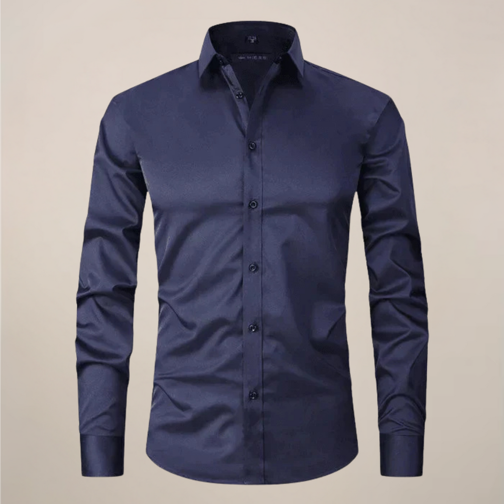 Men's Dress Shirts – Long-Sleeved Structured Fit Wrinkle-Free Fabric