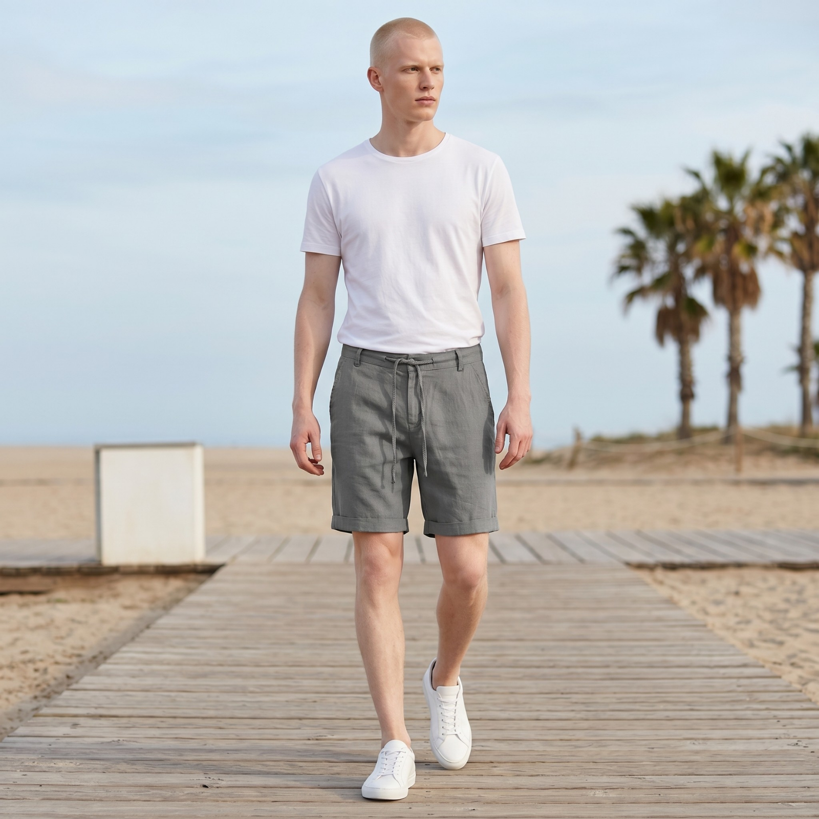 Men's Linen Chino Shorts with Breathable Fabric & Lightweight Design | Relaxed Fit for Ultimate Comfort