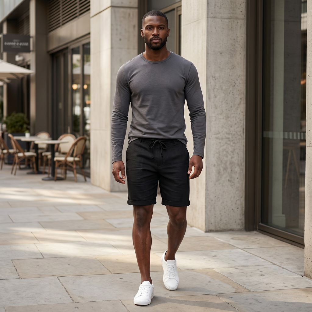 Men's Linen Chino Shorts with Breathable Fabric & Lightweight Design | Relaxed Fit for Ultimate Comfort