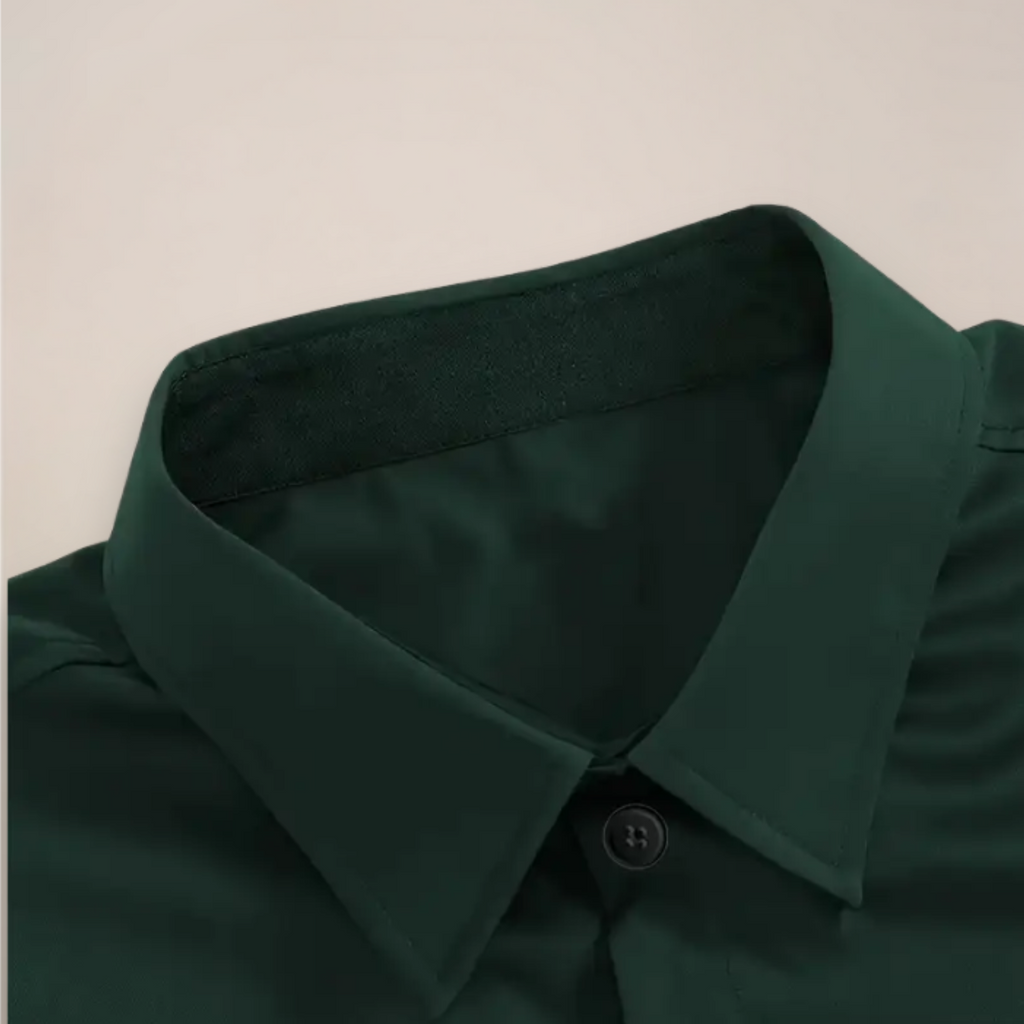 Men's Long-Sleeve Shirt – Classic Notched Collar Regular Fit Design