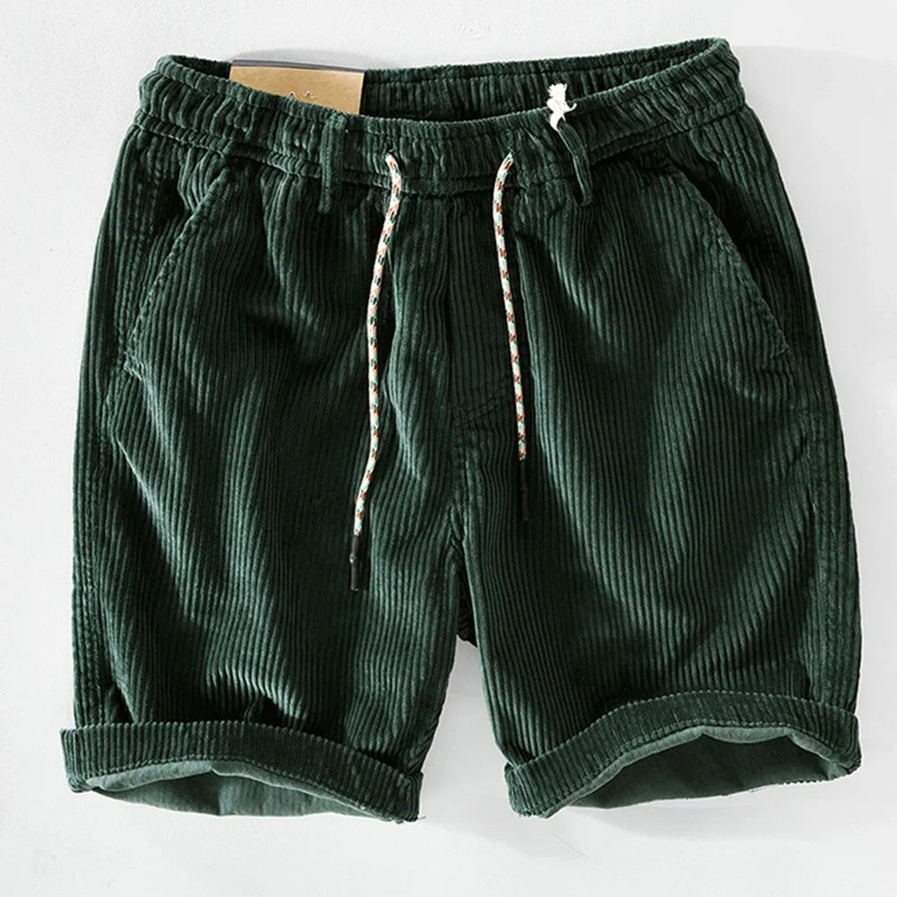 Men's Shorts | Lightweight Corduroy with Drawstring Waist | Comfortable Fit for Summer Activities
