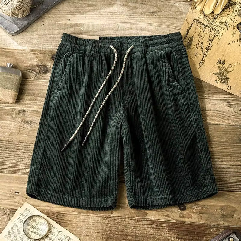 Men's Shorts | Lightweight Corduroy with Drawstring Waist | Comfortable Fit for Summer Activities