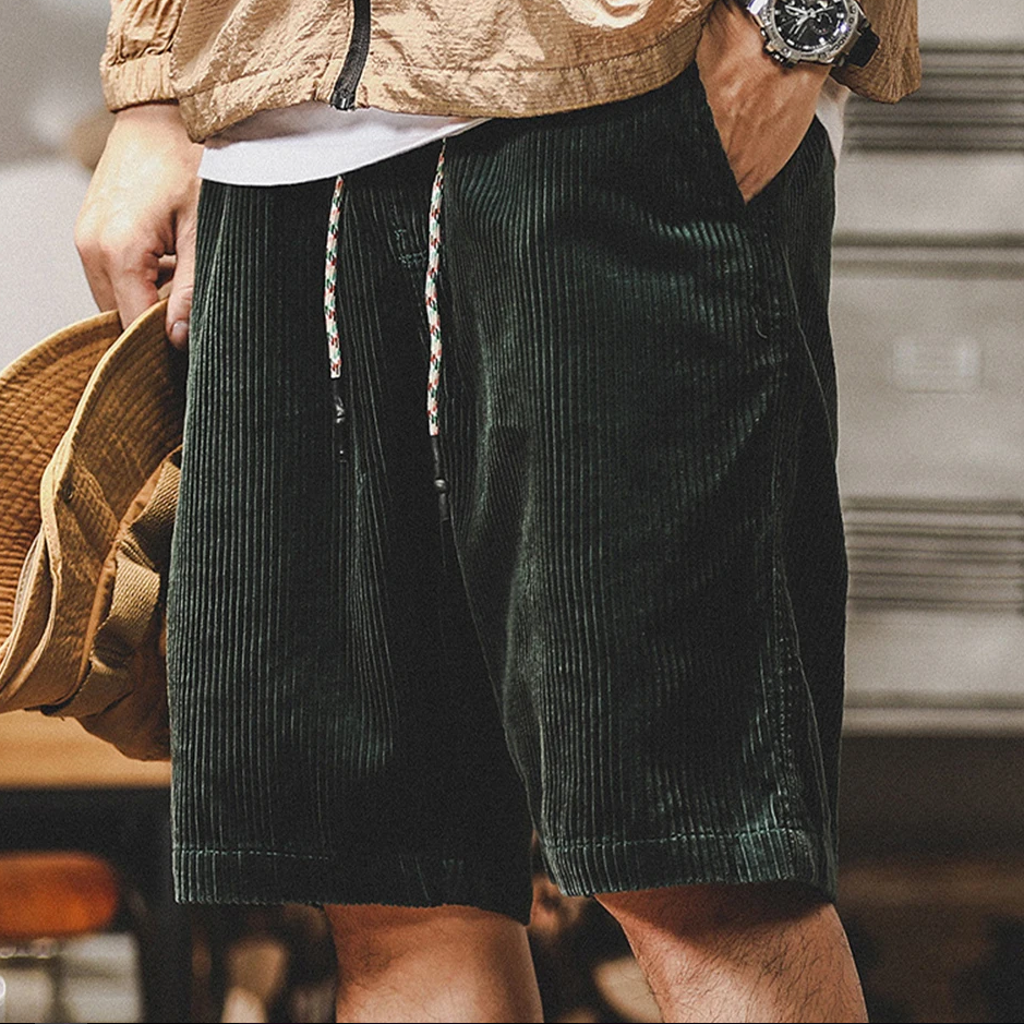 Men's Shorts | Lightweight Corduroy with Drawstring Waist | Comfortable Fit for Summer Activities
