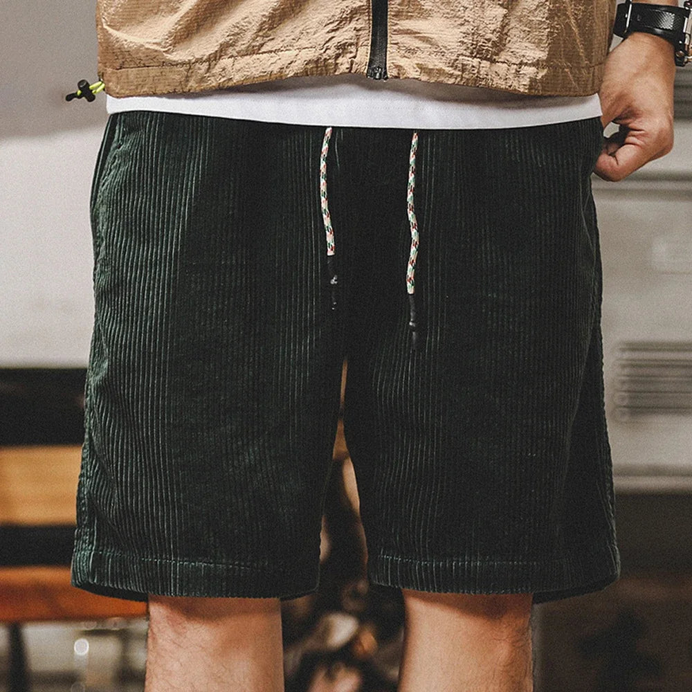 Men's Shorts | Lightweight Corduroy with Drawstring Waist | Comfortable Fit for Summer Activities