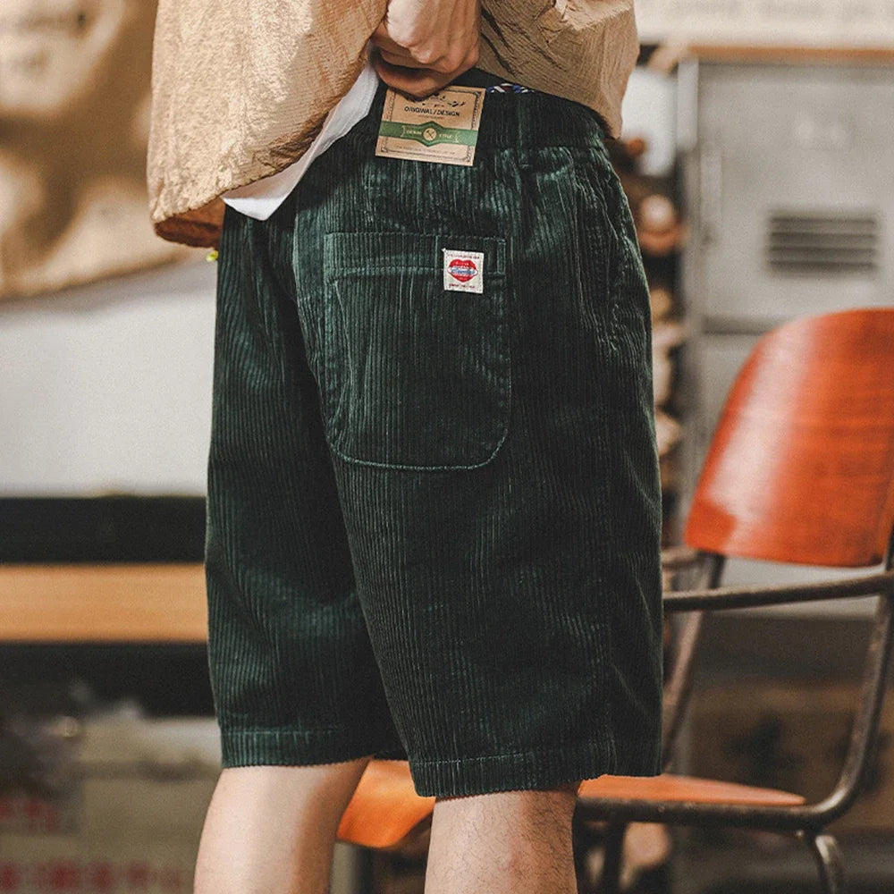 Men's Shorts | Lightweight Corduroy with Drawstring Waist | Comfortable Fit for Summer Activities