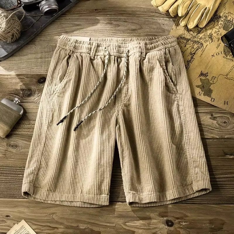 Men's Shorts | Lightweight Corduroy with Drawstring Waist | Comfortable Fit for Summer Activities