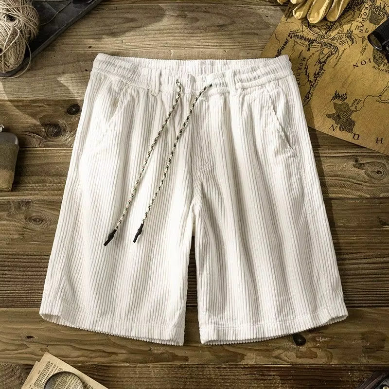 Men's Shorts | Lightweight Corduroy with Drawstring Waist | Comfortable Fit for Summer Activities