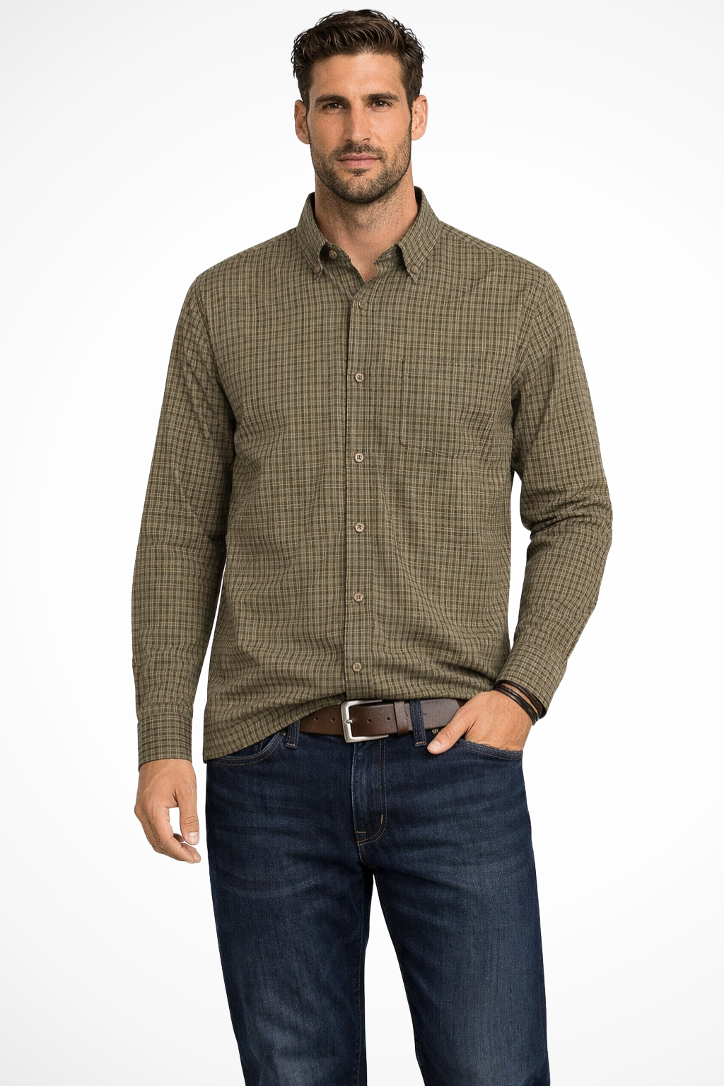 Rupert | Men's Dress Shirt – Striped Long Sleeve Cotton Design