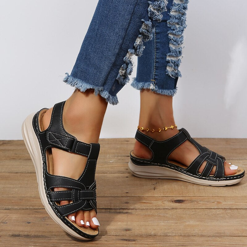 Stride Comfort | Women's Sandals with Arch Support & Contoured Fit | Stylish Design for All-Day Comfort