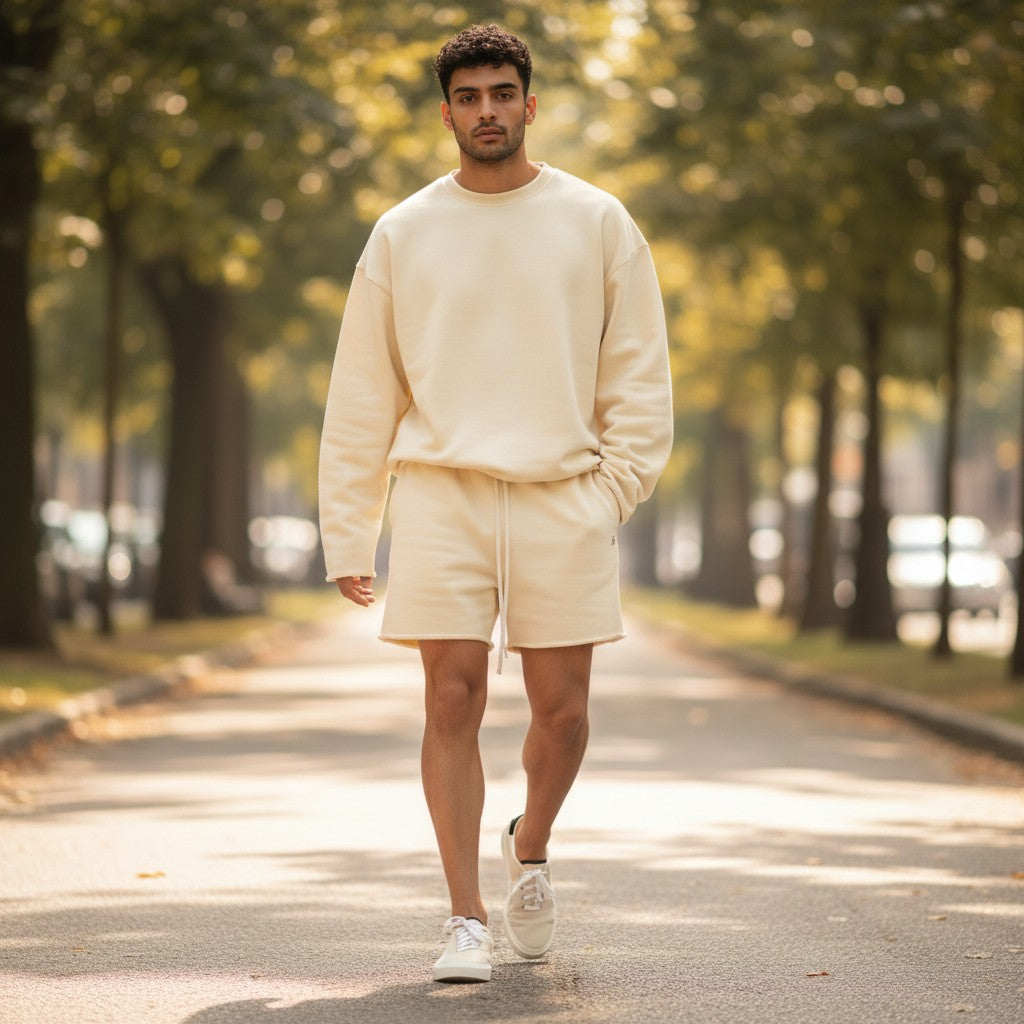 Summer Comfort | Men's Shorts with Soft Fleece Lining | Adjustable Waist for Ultimate Relaxation