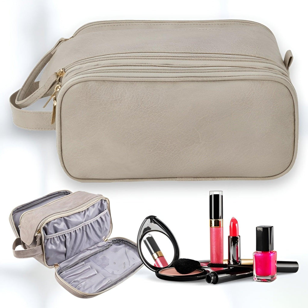 Travira | Travel Makeup Bag with Durable Water-Repellent Nylon – Spacious Organizer Design
