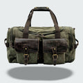 Vanguard | Leather Duffle Bag - Durable Waxed Canvas with 36.5L Capacity
