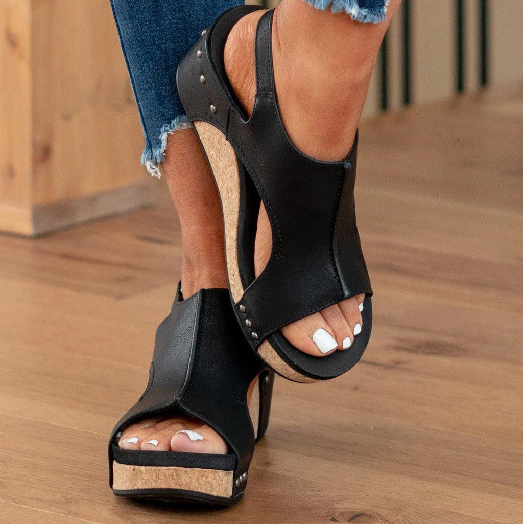 Vegan Wedge Sandals for Women with Cushioned Sole | Stylish Comfort for All-Day Wear