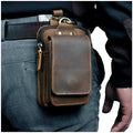 Vexton | Men's Waist Bag with Adjustable Strap - Durable Brown Design