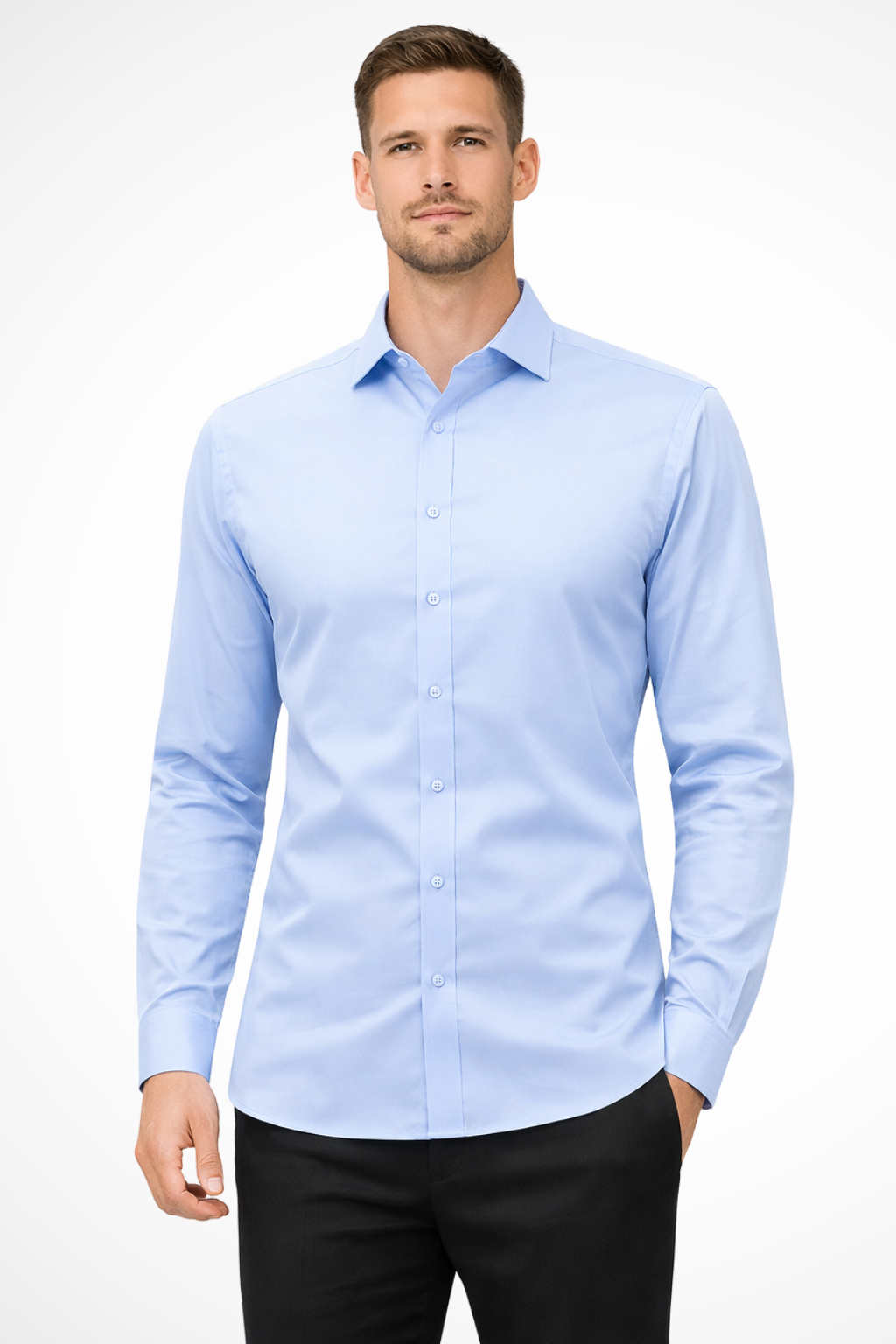 Victor | Men's Dress Shirt – Slim Fit Long Sleeve Casual Style