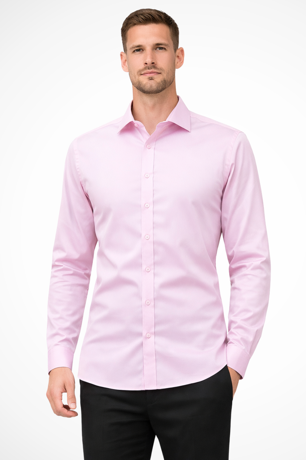 Victor | Men's Dress Shirt – Slim Fit Long Sleeve Casual Style